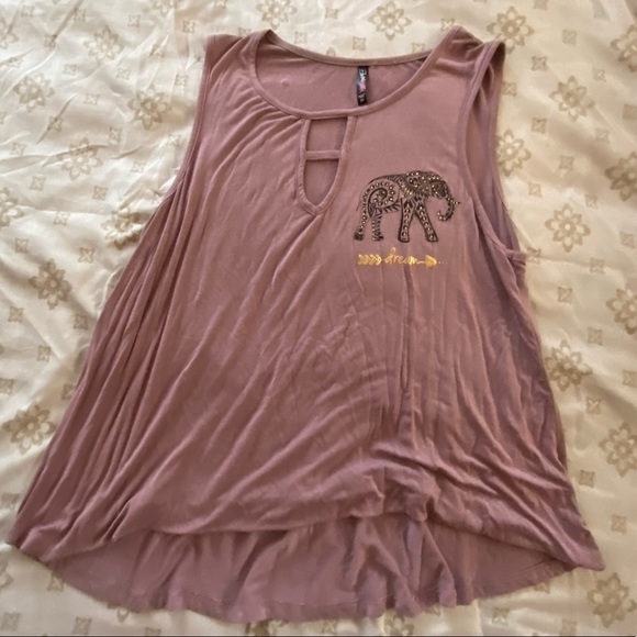 Plus size mauve sleeveless top - Picture 1 of 3